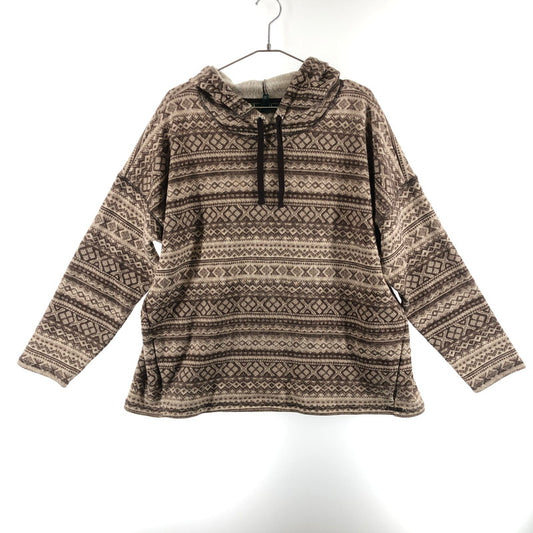 【中古品】【メンズ】 L-RL ローレン アクティブ ラルフローレン 総柄フリースフーディー プルオーバー 147-260512-sy-01-otoh サイズ：３X カラー：ブラウン系 万代Net店