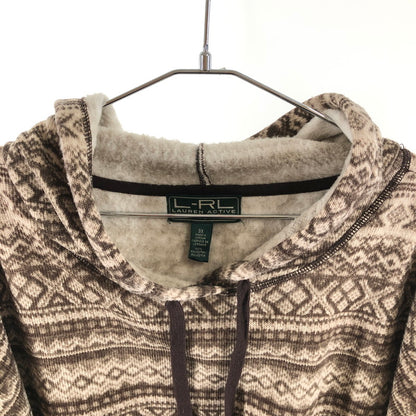 【中古品】【メンズ】 L-RL ローレン アクティブ ラルフローレン 総柄フリースフーディー プルオーバー 147-260512-sy-01-otoh サイズ：３X カラー：ブラウン系 万代Net店