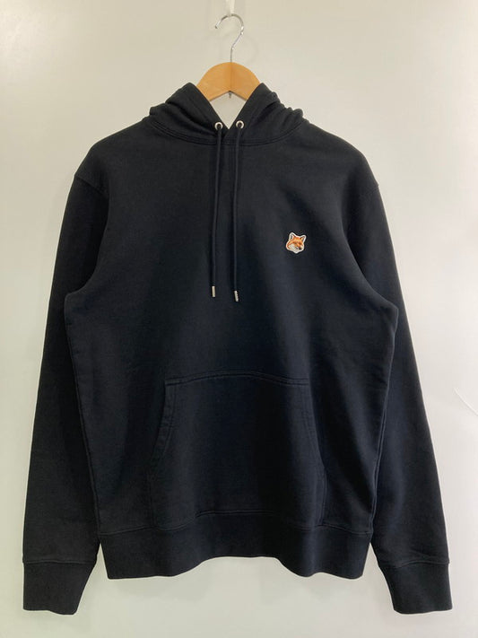 【中古品】【メンズ】 MAISON KITSUNE メゾンキツネ LW00702KM0001 FOX HEAD PATCH REGULAR HOODIE フーディ 140-260104-zi-11-min サイズ：L カラー：ブラック 万代Net店