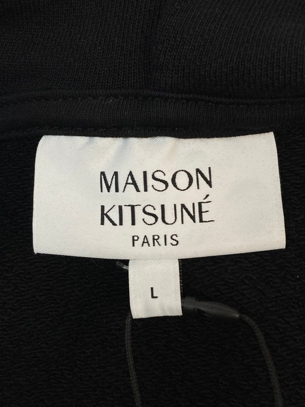 【中古品】【メンズ】 MAISON KITSUNE メゾンキツネ LW00702KM0001 FOX HEAD PATCH REGULAR HOODIE フーディ 140-260104-zi-11-min サイズ：L カラー：ブラック 万代Net店