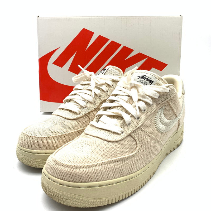 【中古美品】【メンズ】 NIKE×STUSSY ナイキ ステューシーCZ9084-200 AIR FORCE 1 LOW FOSSIL STONE スニーカー 靴 160-600501-ts-06-otoh カラー：フォッシルストーン 万代Net店