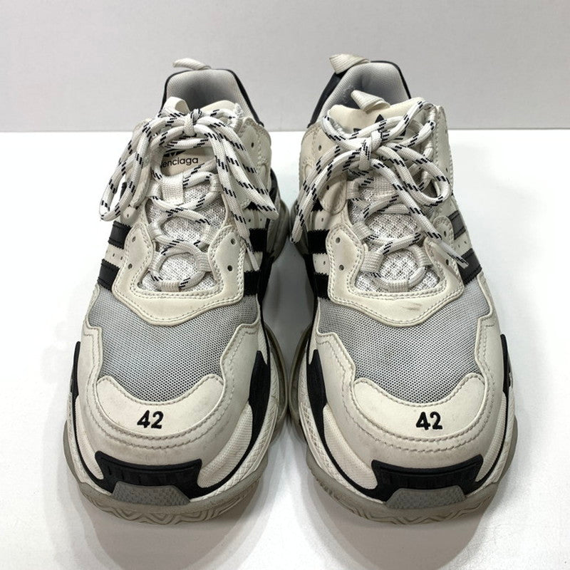 【中古品】【メンズ】 ADIDAS BALENCIAGA バレンシアガ x アディダス  ADIDAS コラボ トリプル S スニーカー  TRIPLE S SNEAKERS 161-250302-nm-04-fuz サイズ：42（27.5cm） カラー：ホワイト 万代Net店