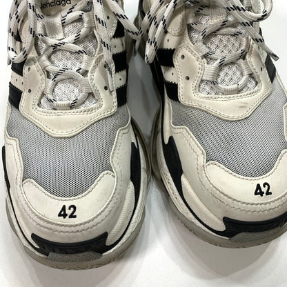 【中古品】【メンズ】 ADIDAS BALENCIAGA バレンシアガ x アディダス  ADIDAS コラボ トリプル S スニーカー  TRIPLE S SNEAKERS 161-250302-nm-04-fuz サイズ：42（27.5cm） カラー：ホワイト 万代Net店