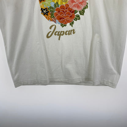【中古品】【メンズ】 A BATHING APE ア ベイシング エイプ 1K72110146 JAPANESE PEONY TEE "WHITE" 和柄 半袖 Tシャツ トップス 古着 142-250904-mh-07-fuz サイズ：XL カラー：ホワイト 万代Net店