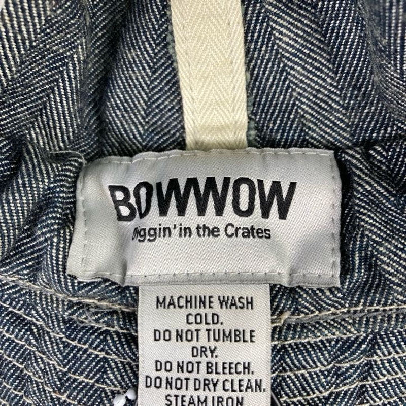 【中古品】【メンズ】 BOWWOW バウワウ HERRING BONE DENIM HAT ヘリンボーン デニムハット 帽子 185-260130-ky-10-fuz サイズ：L カラー：ネイビー 万代Net店