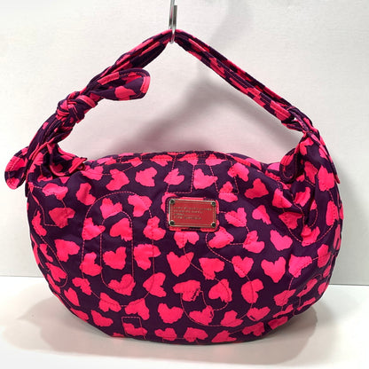 【中古品】【レディース】 MARC BY MARC JACOBS マークバイマークジェイコブス キルティング トート バッグ ハンド バッグ ハート柄  (SSA) 168-241008-nm-12-fuz カラー：ピンク×紫 万代Net店