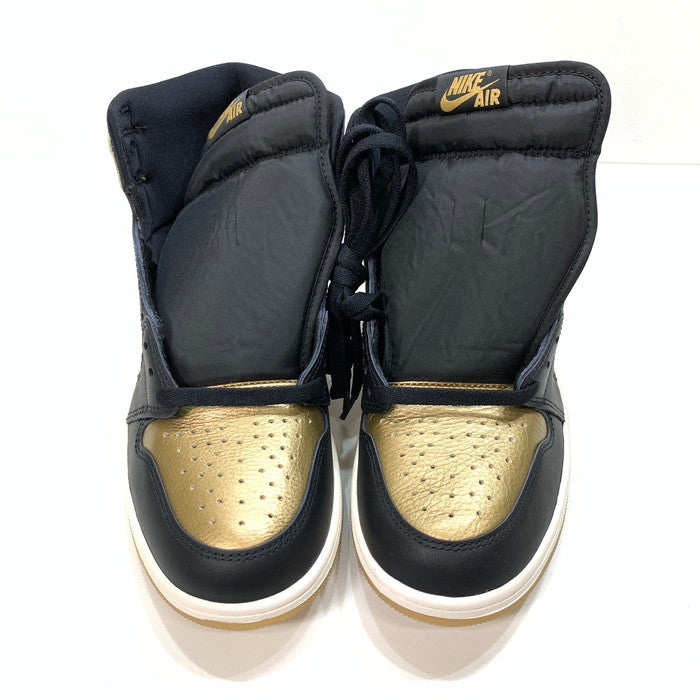 【中古美品】【メンズ】 NIKE ナイキ DZ5485-071 AIR JORDAN 1 RETRO HIGH OG エアジョーダン 1 スニーカー 160-250330-gm-32-fuz サイズ：27.5cm カラー：ブラック ゴールド 万代Net店
