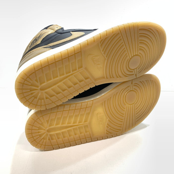 【中古美品】【メンズ】 NIKE ナイキ DZ5485-071 AIR JORDAN 1 RETRO HIGH OG エアジョーダン 1 スニーカー 160-250330-gm-32-fuz サイズ：27.5cm カラー：ブラック ゴールド 万代Net店