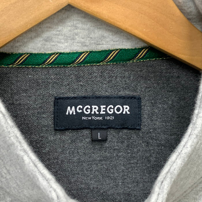 【中古品】【メンズ】 McGregor マックレガー ハーフジップスウェット 裏ボア トップス ブランド 古着 145-250323-gm-08-fuz サイズ：L カラー：グレー 万代Net店