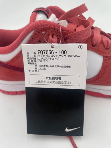 【中古美品】【レディース】 NIKE ナイキ DUNK LOW VDAY ダンクロー FQ7056-100 スニーカー 160-240815-NK-13-yok カラー：WHITE/TEAM RED-ADOBE 万代Net店