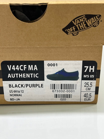 【中古美品】【メンズ/レディース】 VANS バンズ V44CF MA AUTHENTIC オーセンティック 靴 シューズ スニーカー 162-260927-AS-1-hon サイズ：25.5cm US7 カラー：BLACK/PURPLE 万代Net店
