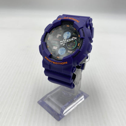 【中古品】【メンズ】 CASIO カシオ ANALOG-DIGITAL MODEL GA-140 SERIES G-SHOCK GA-140-6AJF アナログデジタル モデル GA-140シリーズ ジーショック 腕時計 196-260808-yo-04-tei カラー：パープル 万代Net店