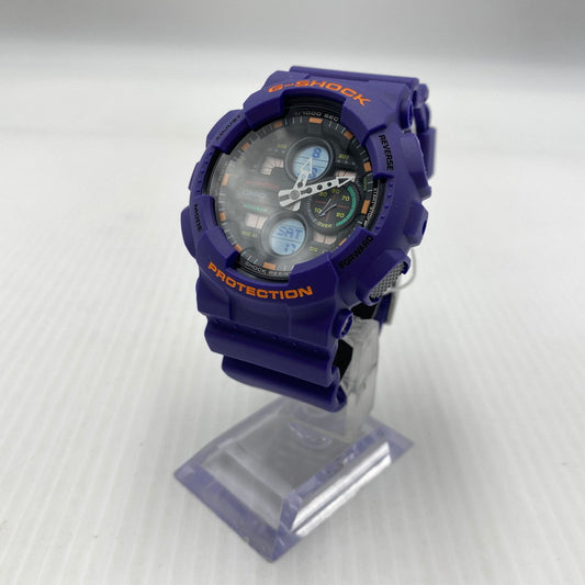【中古品】【メンズ】 CASIO カシオ ANALOG-DIGITAL MODEL GA-140 SERIES G-SHOCK GA-140-6AJF アナログデジタル モデル GA-140シリーズ ジーショック 腕時計 196-260808-yo-04-tei カラー：パープル 万代Net店