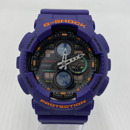 【中古品】【メンズ】 CASIO カシオ ANALOG-DIGITAL MODEL GA-140 SERIES G-SHOCK GA-140-6AJF アナログデジタル モデル GA-140シリーズ ジーショック 腕時計 196-260808-yo-04-tei カラー：パープル 万代Net店