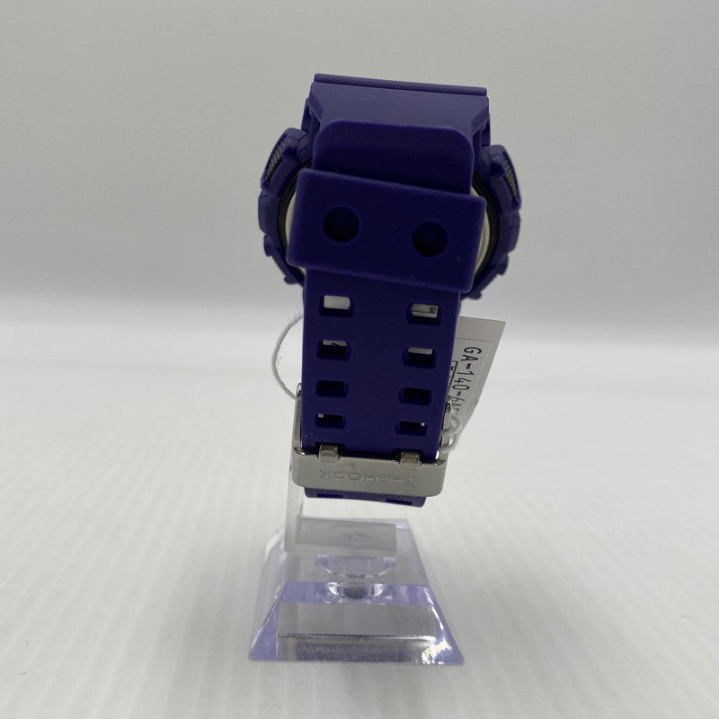 【中古品】【メンズ】 CASIO カシオ ANALOG-DIGITAL MODEL GA-140 SERIES G-SHOCK GA-140-6AJF アナログデジタル モデル GA-140シリーズ ジーショック 腕時計 196-260808-yo-04-tei カラー：パープル 万代Net店