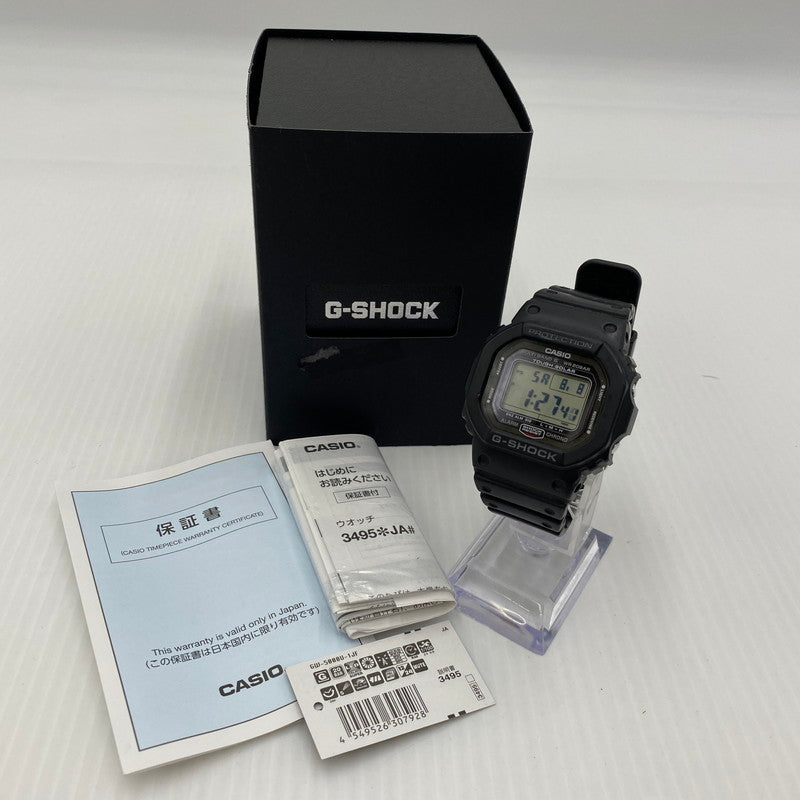 【中古品】【メンズ】 CASIO カシオ 5000SERIES FULL STAINLESS SCREW BACK DEGITAL G-SHOCK GW-5000U-1JF 5000シリーズ フルステンレス スクリューバック デジタル ジーショック 腕時計 196-260808-yo-12-tei カラー：ブラック 万代Net店