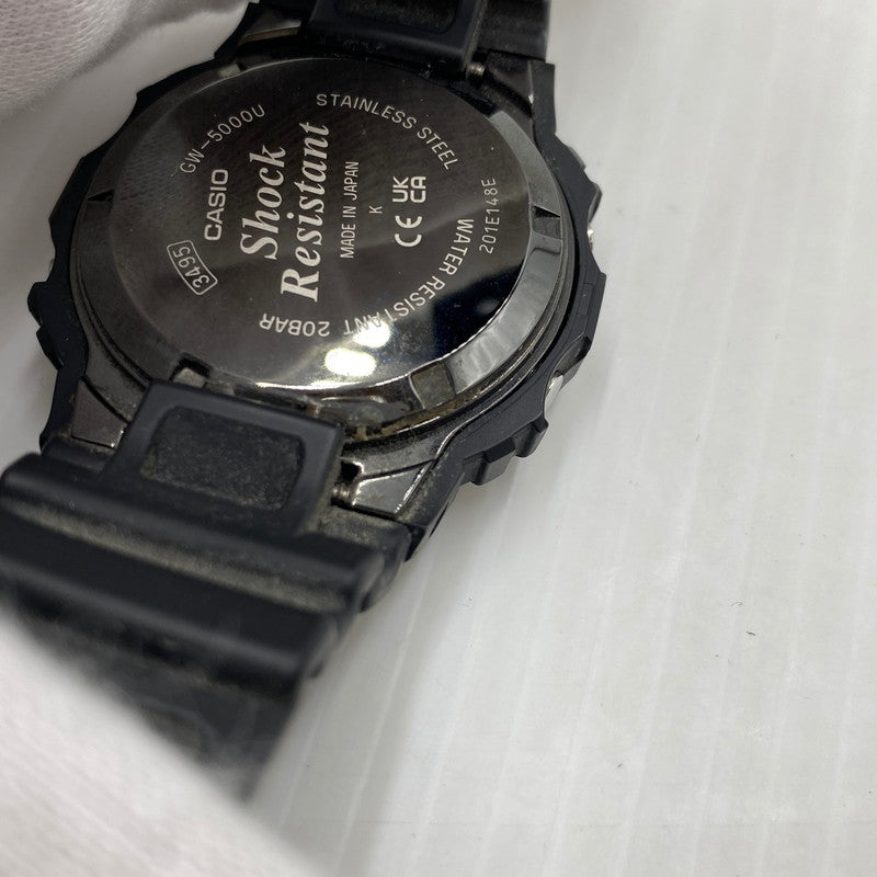 【中古品】【メンズ】 CASIO カシオ 5000SERIES FULL STAINLESS SCREW BACK DEGITAL G-SHOCK GW-5000U-1JF 5000シリーズ フルステンレス スクリューバック デジタル ジーショック 腕時計 196-260808-yo-12-tei カラー：ブラック 万代Net店