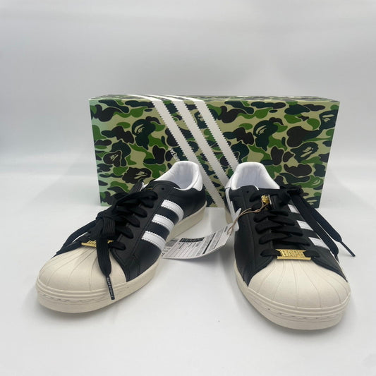 【中古美品】【メンズ】 adidas アディダス A BATHING APE ア ベイシング エイプ SUPERSTAR スーパースター 80S BAPE IF2385 161-241110-FY-7-yok カラー：CBLACK/FTWWHT/OWHITE 万代Net店