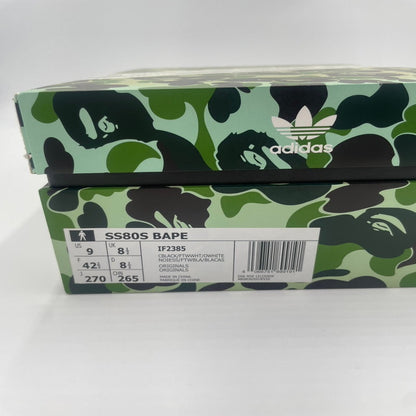 【中古美品】【メンズ】 adidas アディダス A BATHING APE ア ベイシング エイプ SUPERSTAR スーパースター 80S BAPE IF2385 161-241110-FY-7-yok カラー：CBLACK/FTWWHT/OWHITE 万代Net店