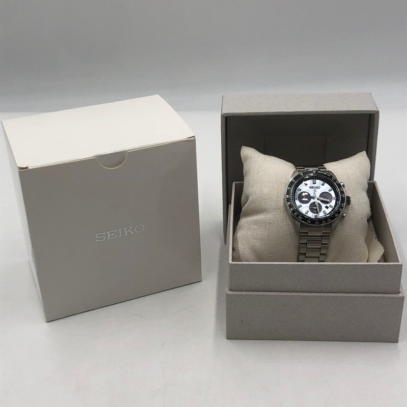 【中古美品】【メンズ】 SEIKO セイコー PROSPEX SPEEDTIMER SBDL109 プロスペックス スピードタイマー ソーラー 腕時計 197-251030-yy-02-tei カラー：シルバー 万代Net店