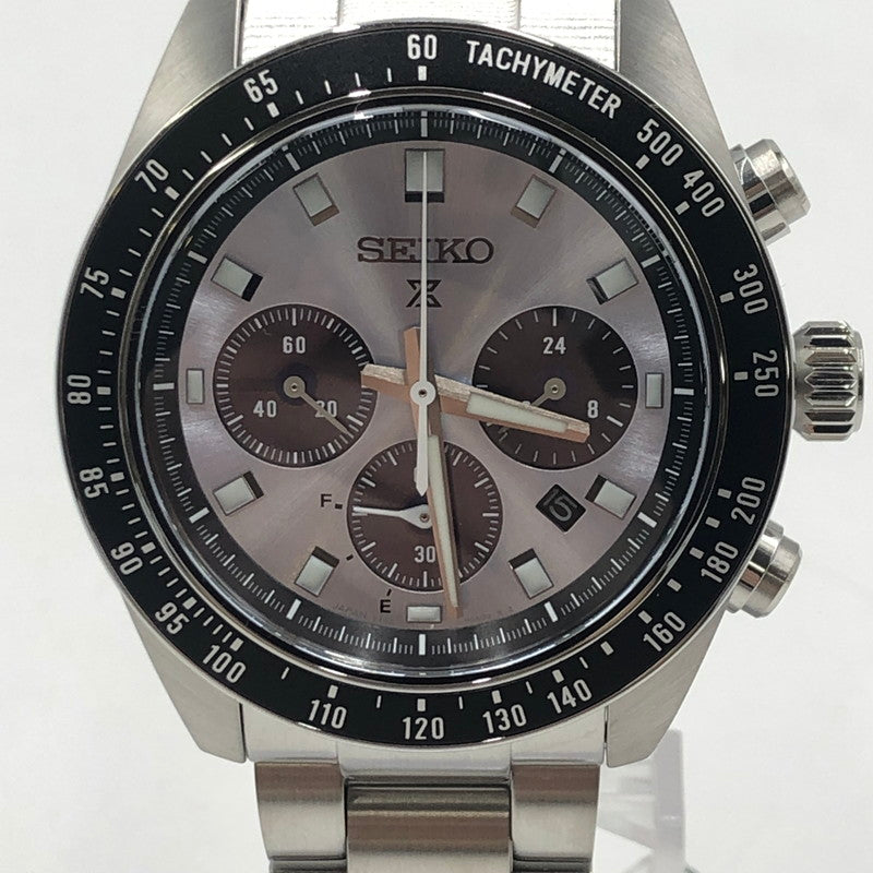 【中古美品】【メンズ】 SEIKO セイコー PROSPEX SPEEDTIMER SBDL109 プロスペックス スピードタイマー ソーラー 腕時計 197-251030-yy-02-tei カラー：シルバー 万代Net店
