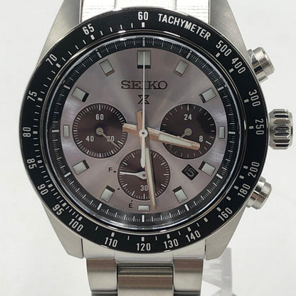 【中古美品】【メンズ】 SEIKO セイコー PROSPEX SPEEDTIMER SBDL109 プロスペックス スピードタイマー ソーラー 腕時計 197-251030-yy-02-tei カラー：シルバー 万代Net店