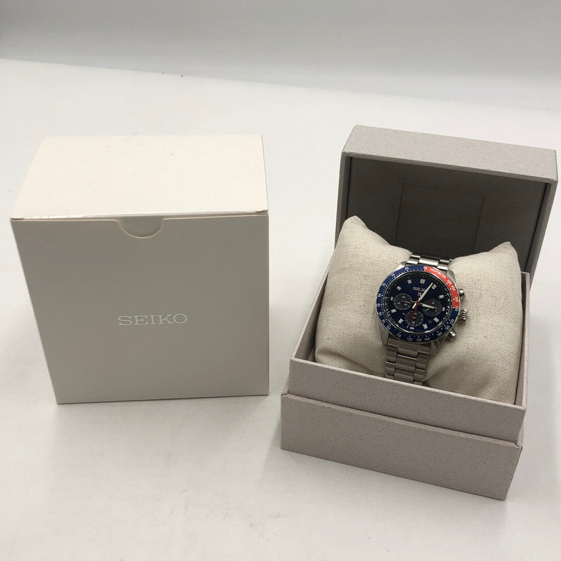 【中古美品】【メンズ】 SEIKO セイコー PROSPEX SPEEDTIMER SBDL097 プロスペックス スピードタイマー ソーラー 腕時計 197-251030-yy-10-tei カラー：シルバー 万代Net店