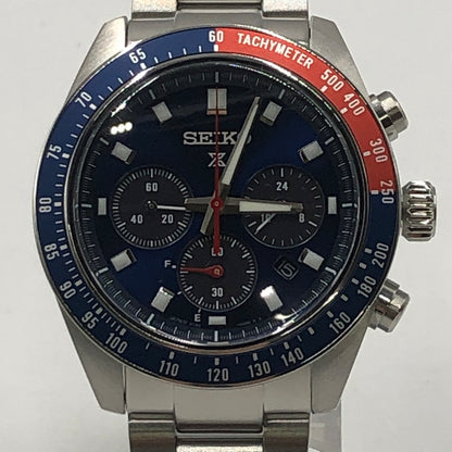 【中古美品】【メンズ】 SEIKO セイコー PROSPEX SPEEDTIMER SBDL097 プロスペックス スピードタイマー ソーラー 腕時計 197-251030-yy-10-tei カラー：シルバー 万代Net店