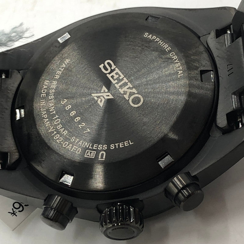 【中古美品】【メンズ】 SEIKO セイコー PROSPEX SPEEDTIMER THE BLACK SERIES SBDL103 プロスペックス スピードタイマー ブラックシリーズ ソーラー 腕時計 197-251030-yy-06-tei カラー：ブラック 万代Net店
