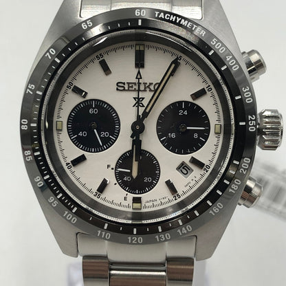 【中古美品】【メンズ】 SEIKO セイコー PROSPEX SPEEDTIMER SBDL085 プロスペックス スピードタイマー ソーラー 腕時計 197-251030-yy-09-tei カラー：シルバー 万代Net店