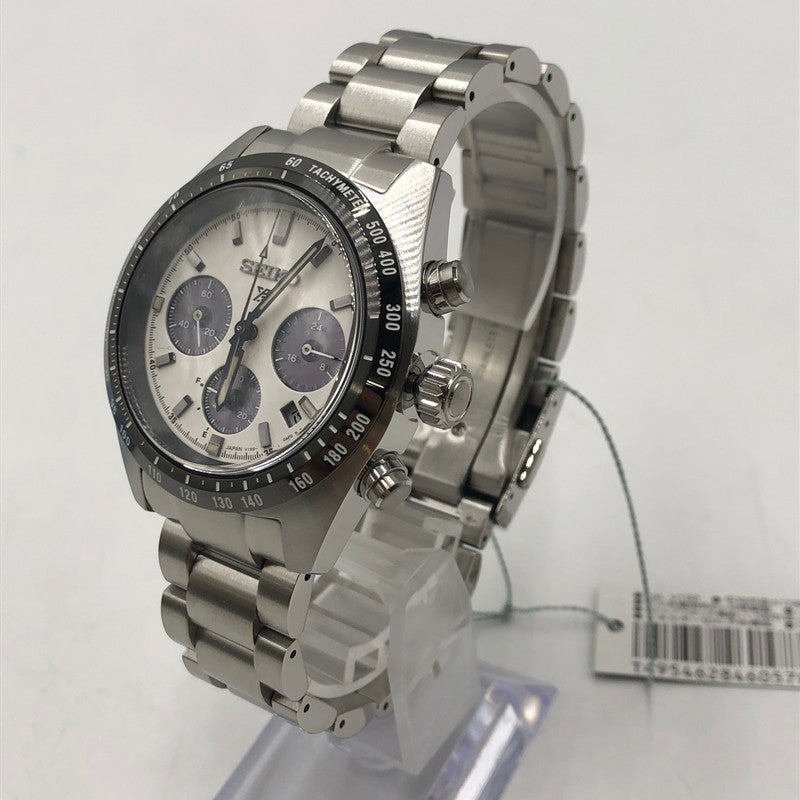 【中古美品】【メンズ】 SEIKO セイコー PROSPEX SPEEDTIMER SBDL085 プロスペックス スピードタイマー ソーラー 腕時計 197-251030-yy-09-tei カラー：シルバー 万代Net店