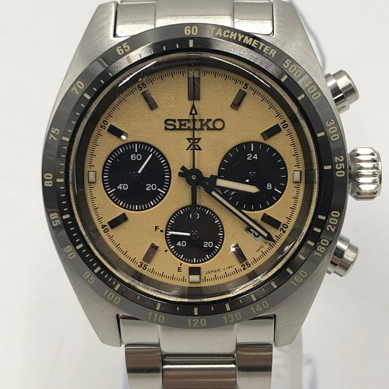 【中古美品】【メンズ】 SEIKO セイコー PROSPEX SPEEDTIMER SBDL089 プロスペックス スピードタイマー ソーラー 腕時計 197-251030-yy-05-tei カラー：シルバー 万代Net店
