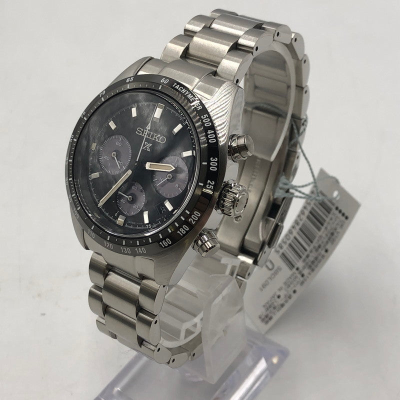 【中古美品】【メンズ】 SEIKO セイコー PROSPEX SPEEDTIMER SBDL091 プロスペックス スピードタイマー ソーラー 腕時計 197-251030-yy-11-tei カラー：シルバー 万代Net店