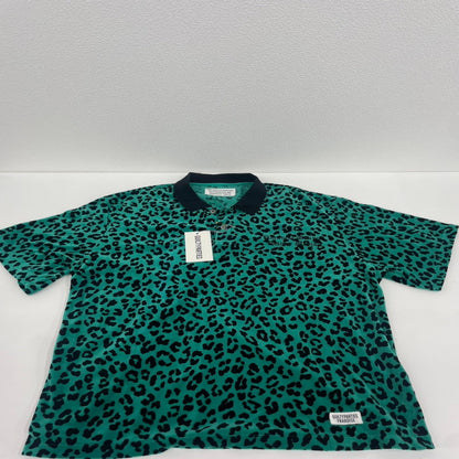 【中古美品】【メンズ】 WACKO MARIA ワコマリア LEOPARD VELOUR POLO SHIRT ベロア半袖シャツ  142-241110-NK-2-yok サイズ：M 万代Net店