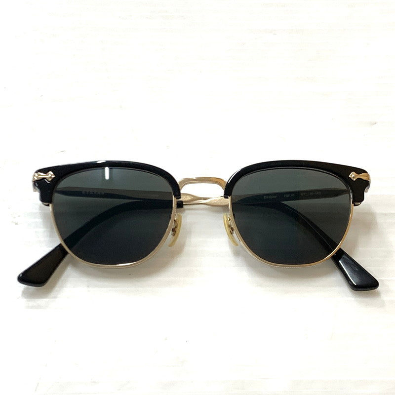 【中古品】【メンズ】 EYEVAN アイヴァン DRAPER ドレイパー アイウェア サングラス アクセサリー 203-251026-yy-02-tei サイズ：47□21-145 カラー：ブラック ゴールド 万代Net店