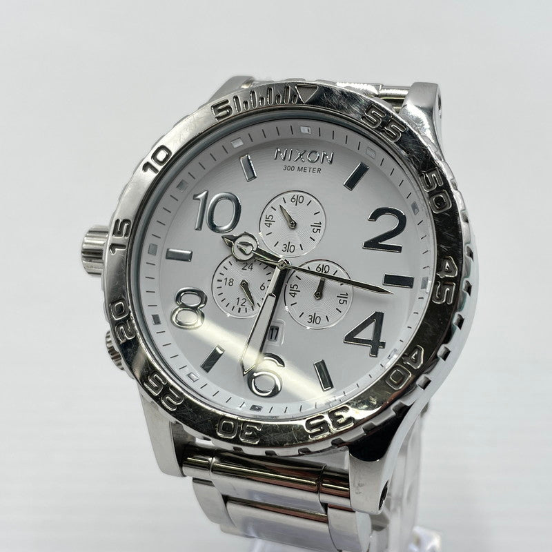 【中古品】【メンズ】 NIXON ニクソン CHRONO 51-30 クロノ ウォッチ 腕時計 メタルベルト ステンレススチール 197-260826-ko-06-teih カラー：シルバー/ホワイト 万代Net店