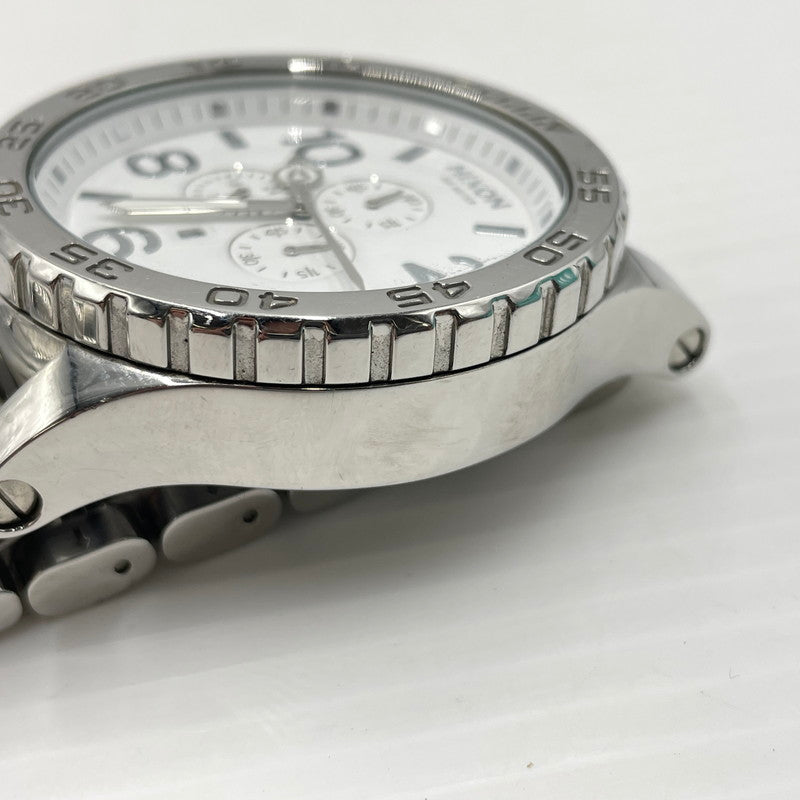 【中古品】【メンズ】 NIXON ニクソン CHRONO 51-30 クロノ ウォッチ 腕時計 メタルベルト ステンレススチール 197-260826-ko-06-teih カラー：シルバー/ホワイト 万代Net店