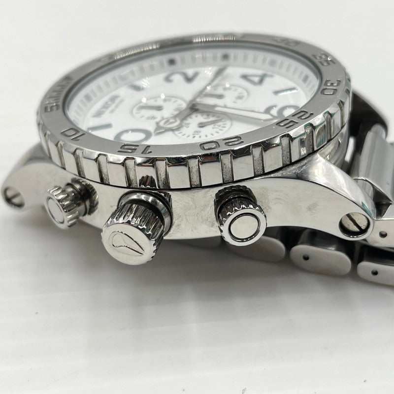 【中古品】【メンズ】 NIXON ニクソン CHRONO 51-30 クロノ ウォッチ 腕時計 メタルベルト ステンレススチール 197-260826-ko-06-teih カラー：シルバー/ホワイト 万代Net店