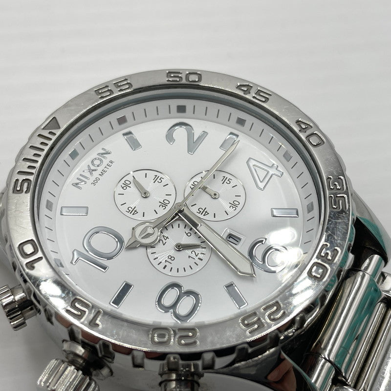 【中古品】【メンズ】 NIXON ニクソン CHRONO 51-30 クロノ ウォッチ 腕時計 メタルベルト ステンレススチール 197-260826-ko-06-teih カラー：シルバー/ホワイト 万代Net店