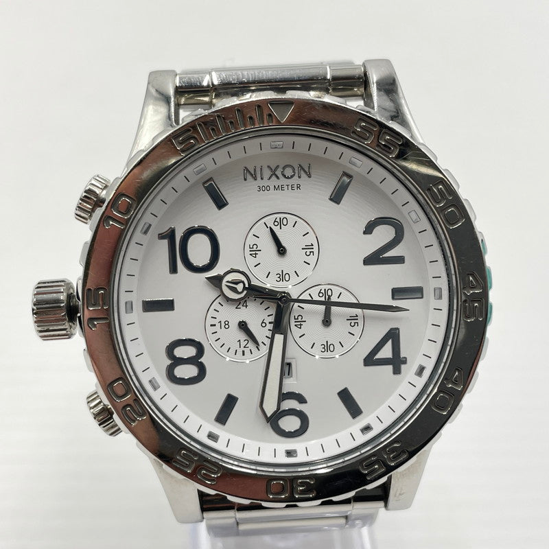 【中古品】【メンズ】 NIXON ニクソン CHRONO 51-30 クロノ ウォッチ 腕時計 メタルベルト ステンレススチール 197-260826-ko-06-teih カラー：シルバー/ホワイト 万代Net店