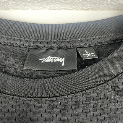 【中古品】【メンズ】 STUSSY ステューシー メッシュTシャツ クラウン 142-241110-NK-3-yok サイズ：L カラー：ブラック系 万代Net店