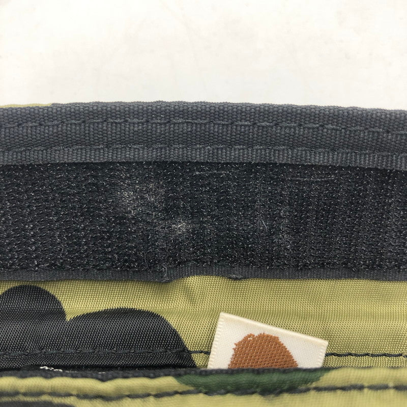 【中古品】【メンズ】 A BATHING APE アベイシングエイプ × PORTER ポーター 別注 コラボ 1ST CAMO LONG WALLET ファーストカモ ロングウォレット 長財布 200-251220-yy-06-tei カラー：グリーン 万代Net店