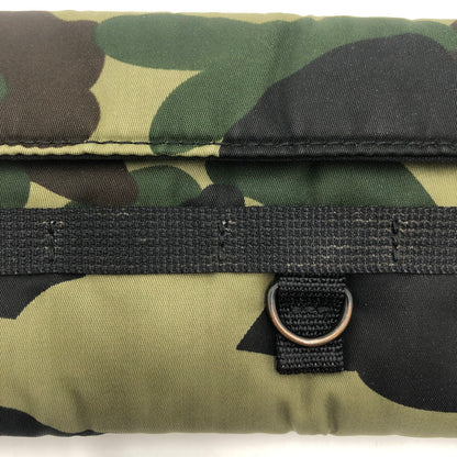 【中古品】【メンズ】 A BATHING APE アベイシングエイプ × PORTER ポーター 別注 コラボ 1ST CAMO LONG WALLET ファーストカモ ロングウォレット 長財布 200-251220-yy-06-tei カラー：グリーン 万代Net店