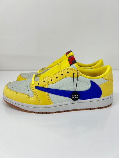 【中古美品】【メンズ】 NIKE ナイキ × TRAVIS SCOTT トラビス・スコット 別注 コラボ WMNS AIR JORDAN 1 LOW OG SP DZ4137-700 エア ジョーダン 1 ロー スニーカー 靴 160-260801-kk-05-hon カラー：CANARY/RACER BLUE-LIGHT SILVER 万代Net店
