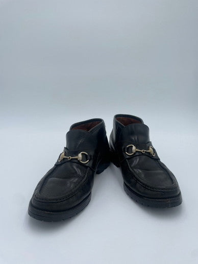 【中古品】【レディース】 GUCCI グッチ ホースビット レザー チャッカブーツ ショートブーツ 114 0067 サイズ40.5 183-240824-NK-14-yok カラー：Black系 万代Net店