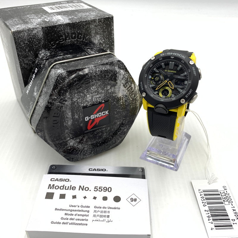 【中古品】【メンズ】 G-SHOCK ジーショック GA-2000 SERIES GA-2000-1A9DR アナデジ 腕時計 ウォッチ カーボンコアガード 196-260804-ko-14-tei カラー：ブラックイエロー 万代Net店