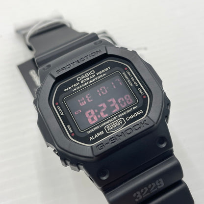 【中古品】【メンズ】 G-SHOCK ジーショック DW-5600MS-1DR マットブラックレッドアイ ウォッチ 腕時計 ラバーベルト 196-260826-ko-03-teih カラー：ブラック 万代Net店