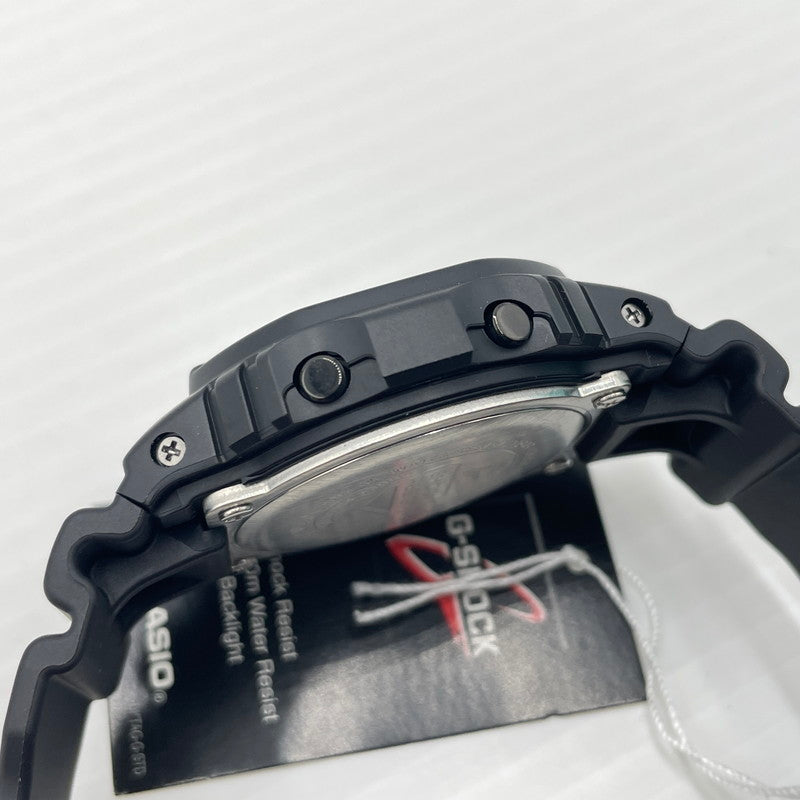 【中古品】【メンズ】 G-SHOCK ジーショック DW-5600MS-1DR マットブラックレッドアイ ウォッチ 腕時計 ラバーベルト 196-260826-ko-03-teih カラー：ブラック 万代Net店