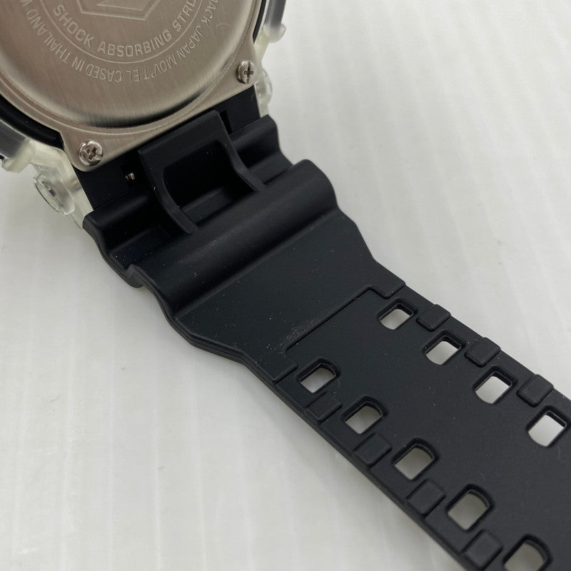 【中古品】【メンズ】 CASIO カシオ ANALOG-DIGITAL MODEL GA-110 CAMOUFLAGE SKELETON SERIES G-SHOCK GA-100SKC-1A アナログデジタル モデル カモフラージュ・スケルトン シリーズ ジーショック 腕時計 196-260808-yo-11-tei カラー：クリア/ブラック 万代Net店