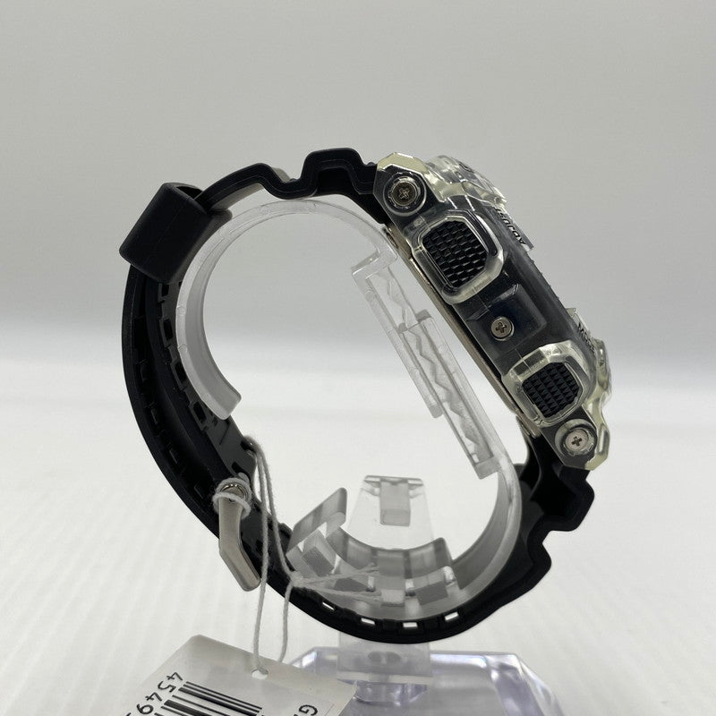 【中古品】【メンズ】 CASIO カシオ ANALOG-DIGITAL MODEL GA-110 CAMOUFLAGE SKELETON SERIES G-SHOCK GA-100SKC-1A アナログデジタル モデル カモフラージュ・スケルトン シリーズ ジーショック 腕時計 196-260808-yo-11-tei カラー：クリア/ブラック 万代Net店